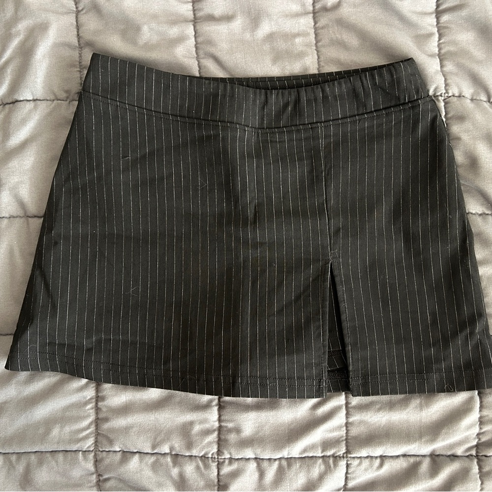 Princess Polly Black Pinstripe Mini Skirt